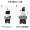 OELFFOW 2Pack Black 3-Position Selector Switch 2NO Metal Head Switch