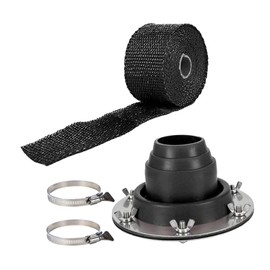 Perfeclan Hot Tent Stove Jack Outdoor Camping Tube Stove Jacket Hole Furnace Chimney Anti Scald Protection Rings for Yurt Travel Stove, Black