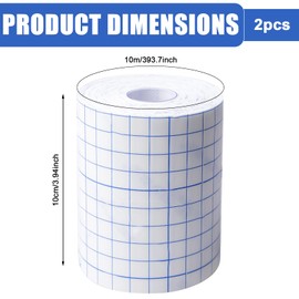 2 Stück Medizinisches Tape: 10cm*10m Atmungsaktives Klebeband, Medizinisches Klebeband, Fixierung Elastischer, Klebeband Vlies Bandage Zur für Rücken Schulter Arme Handgelenke Oberschenkel