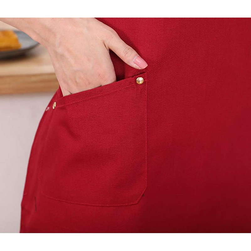 Apron Cotton Canvas Machine Washable Aprons for Girls Ladies Adjustable