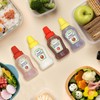 WXOIEOD 4 Pieces Mini Squeeze Condiment Bottles, Mini Ketchup Bottle
