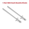 WIKKIB 2PCS NOS Dash Rosette Rivet Stainless Steel for AMC