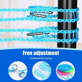 2pcs Windproof Non-Slip Clothesline, Portable Clothesline for Outdoor & Home, Retractable Clothesline for Indoor Outdoor Travel Camping (Green, 8 Meters)