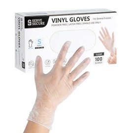 Restaurantware-Serve Secure Small Gloves, 1000 Disposable Gloves - Does Not Contain Powder And Latex, Multipurpose, Clear Vinyl Food Prep Gloves, Ideal For Cooking, Cleaning, And More