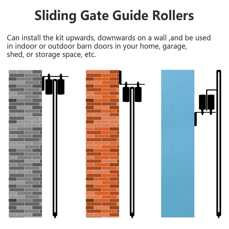 Eadabok Gate Roller Guide Adjustable Sliding Gate Nylon Roller 3''