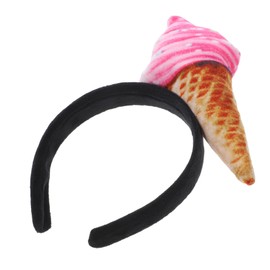 FOMIYES Ice Cream Headband for Women 1 Piece Funny Spa Makeup Hair Accessory Adjustable Size Sweet Cone Design for Face Washing and Party