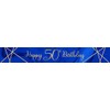 Navy and Gold Geode Age 50 Foil Banner