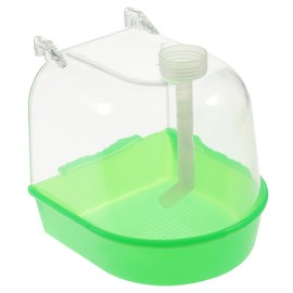 Gatuida Bird Bath Box Bird Shower Tub Bath for Pet Birds Bird Baths Bird Cage for Small Birds Budgie Bath Bird Bath for Cages Large Bird Bath for Cage Canary Bath Tub Bird Bath Tub Green