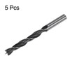 HARFINGTON 5pcs Brad Point Drill Bits 10mm(13/32") Dia Straight Round