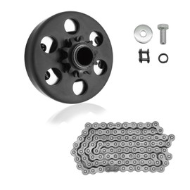 KRGUOD Centrifugal Clutch, Go Kart Clutch 3/4 Bore 10T with #40 41 420 Chain for Mini Bike, Go Kart, predator 212, Lawnmower and Honda GC GX 2-6.5HP Engine GC160 GC190 GX120 GX140 GX160 GX200.