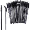 Set de 50 Cepillo Para Pestañas,Cepillo Cejas Negro,Desechables Cepillos Pestañas