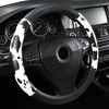 Cow Print Steering Wheel Cover, Universal 14.5-15 inch Breathable Microfiber