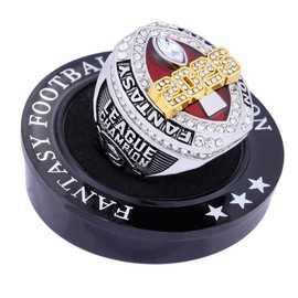 ZZXZJW 2026 Fantasy Football Championship Ring Trophy Award for Fantasy Football League Winner (model 7, size 11)