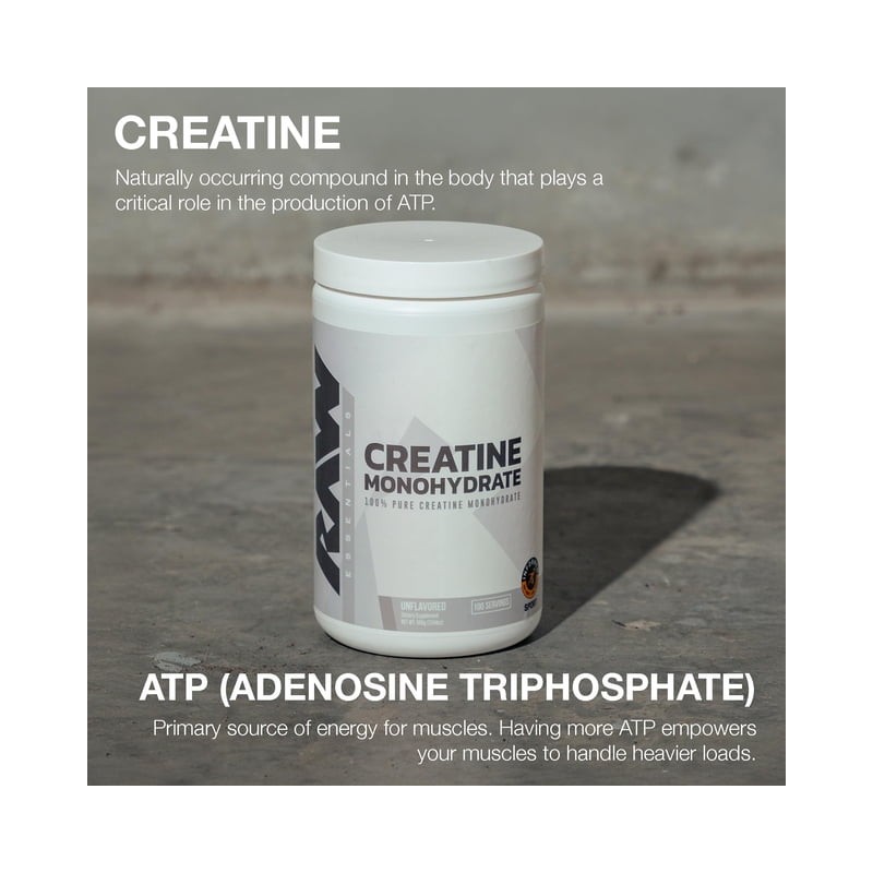 RAW ESSENTIAL CREATINA 510 GR 100 SERVICIOS SIN SABOR