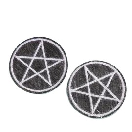 Gaugeusa 1 Piece Black Pentagram Iron/Sew-on Patch for DIY Vest Jeans Clothing Punk