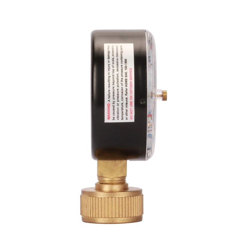 MEASUREMAN 2-1/2" Water Pressure Test Gauge, 3/4" Female Hose Thread,