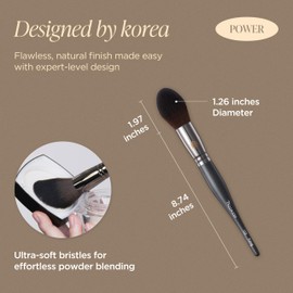Piccasso Brush 133 Fixing Powder Brush – Professional Face Makeup Brush for Setting Powder, Soft Bristles for Smooth Application, Perfect for a Natural and Flawless Finish, Genuine Korean Product