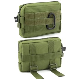 Little Fire Craft Tactical Molle Pouch Waist Pack Military EDC Pouch Accessories Organizer for Camping Hiking (Army Green)