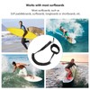 Surfboard Leash High Elasticity TPU Black Adjustable Coiled Surfing Leg