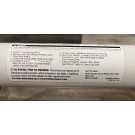 Commercial Water Distributing Aicro Inline Water Filter Cartridge Taste Odor Removal 1500 GAL 0.75 GPM 125 PSI