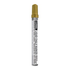 Carmel Liquid Chalk Marker (Medium Tip, Gold), Pack of 1, Erasable Vinyl Chalkboard Markers