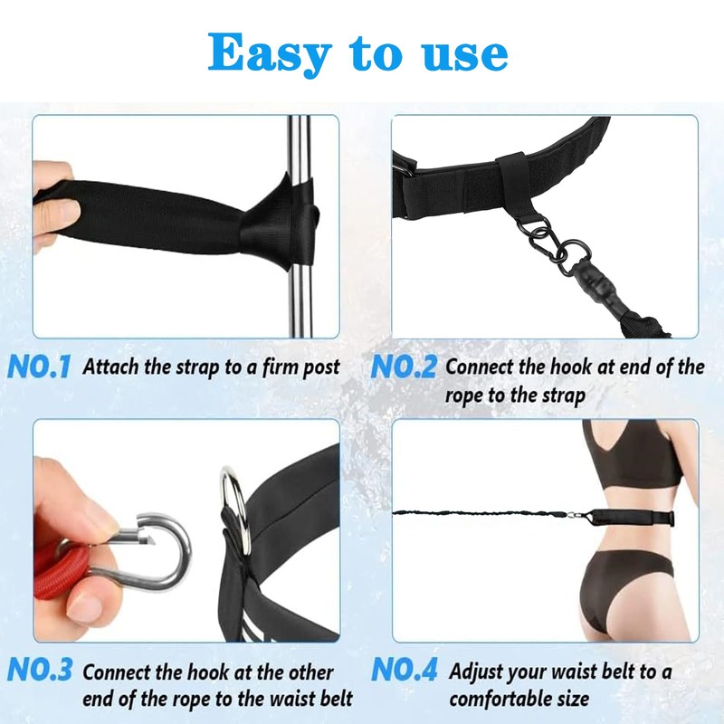 Swimming Belt for Pool 2.5-7.5 m Swimming Trainer, Swimming Belt