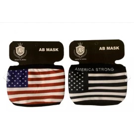 AB Mask 100% Cotton Face Mask USA Flag - 2 pack