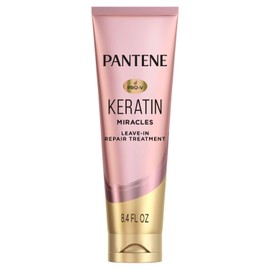 Pantene Keratin Leave-In Conditioner with Argan Oil, Protein Treatment for Dry, Damaged & Color-Treated Hair, Repairs Split Ends & Protects from Damage, Formaldehyde-Free, 8.4 Fl Oz