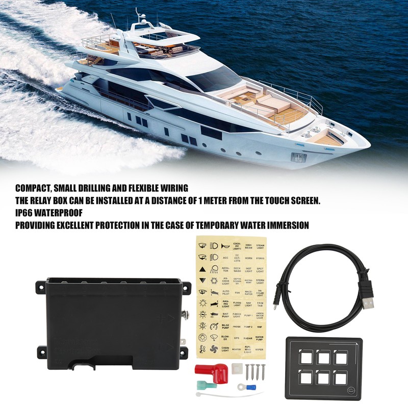 6P Switch Panel Bluetooth APP Control IP66 Waterproof Backlight M4