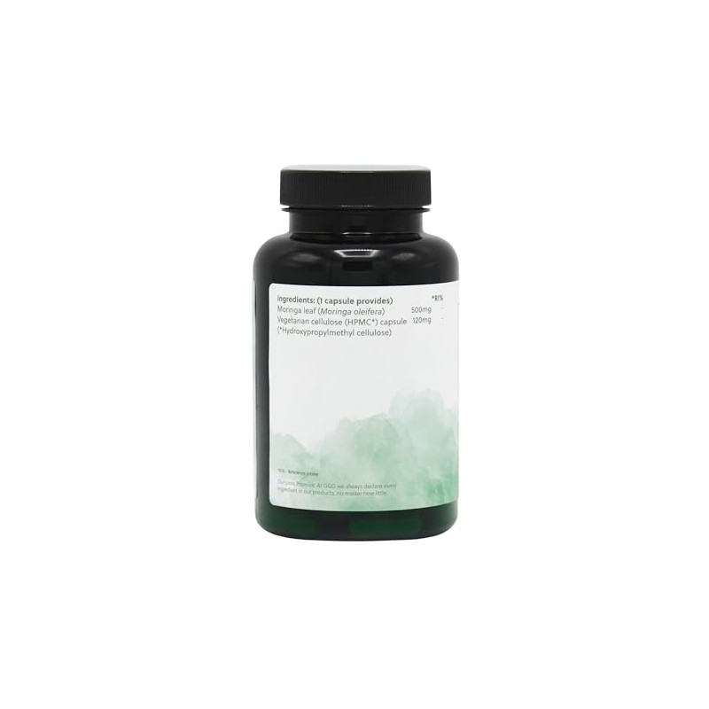 Moringa Capsules | 500mg Moringa Leaf per Capsule | 120