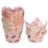 sourcing map 50pcs Tulip Cupcake Liners Greaseproof Baking Cups Paper