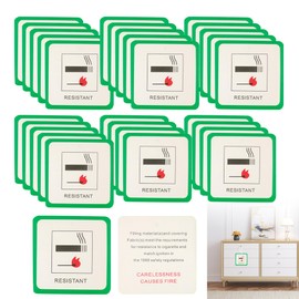 30PCS Fire Safety Labels for Furniture for Tying and Attachment Fire Retardant Labels for Furniture High Temperature Resistance Safety Hanging Label Suitable for Home Office School