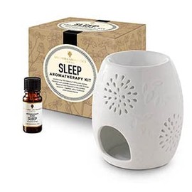 Amphora Aromatics Sleep Aromatherapy Kit - with Style 2 traditional burner.