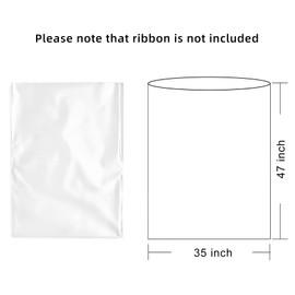 Morepack Extra Large Cellophane Bags for Gift Baskets 35x47 Inches,Jumbo Big Clear Cellophane Bags 5Pieces