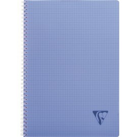 Clairefontaine - 328125C Collection Linicolor Fresco, spiral notebook, A4 21x29.7 cm, 100 small square pages, transparent polypropylene cover, Assorted colors, 1 piece