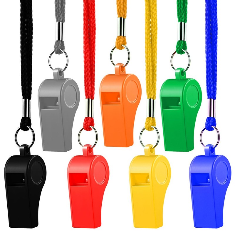 Hipat Whistle, 12 Packs Sports Whistles with Lanyard, Loud Crisp