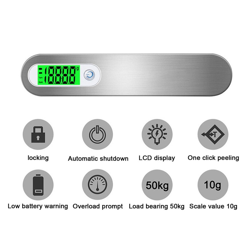 WUBAYI Luggage Scale Digital Electronic Travel Scale Hanging Scale Weight
