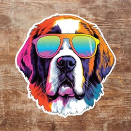 Yoonek Graphics Saint Bernard Dog Vinyl Decal Sticker for Car, Laptop, Tumbler, More. #004058