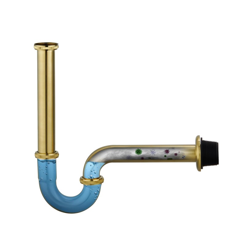 Heixutas Thickened Brass P Trap: 1 1/4 Bottle P-Trap Bathroom