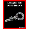 M6 x 80mm Lifting Long Eye Bolt Longshank with Full