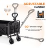 Collapsible Wagon 220 lbs, Heavy Duty Wagon Carts Foldable, Portable