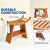 23" Teak Shower Bench Shoe Storage Bench Teak Shower Stool
