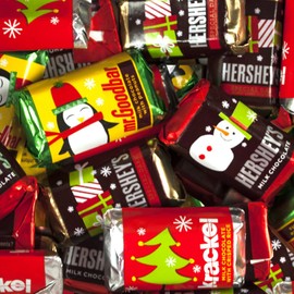 5lb Christmas Candy Hershey Miniatures Holiday Mix Candy Bars Assorted (5lb bag)