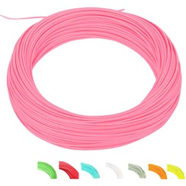 MAXIMUMCATCH Maxcatch Weight Forward Floating Fly Fishing Line 100ft Yellow, Orange, Teal Blue, Moss Green, Pink (WF1F/2F/3F/4F/5F/6F/7F/8F/9F/10F) (Fly Line Pink, WF3F 100FT)