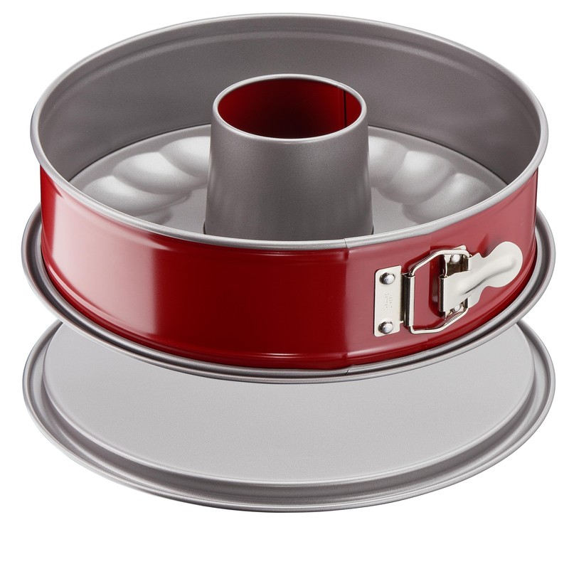 Tefal Hinged j1642814 Savarin Mould, Stainless Steel, 27 cm, Red