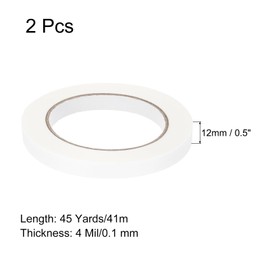 sourcing map Cloth Bookbinding Repair Tape Roll 1/2 Inch x 45 Yards 4 Mil Single Sided for Cloth, Book,Documents Repair 2 Pcs