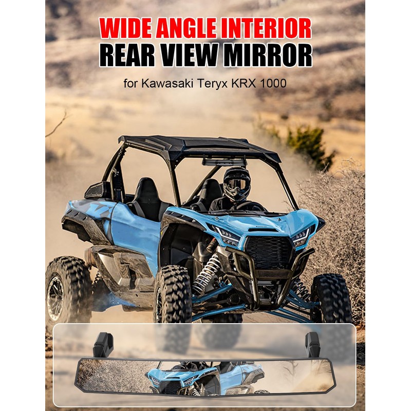 XATVXUTV UTV Wide Rear View Mirror with Adjustable Angle -