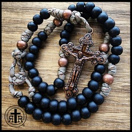 Rugged Rosaries® - Paracord Military Rosary in Rattlesnake color