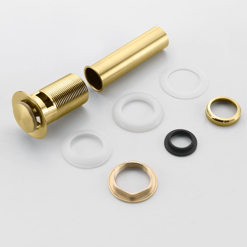SUMERAIN Brass Pop Up Drain Stopper for Bathroom Sink with