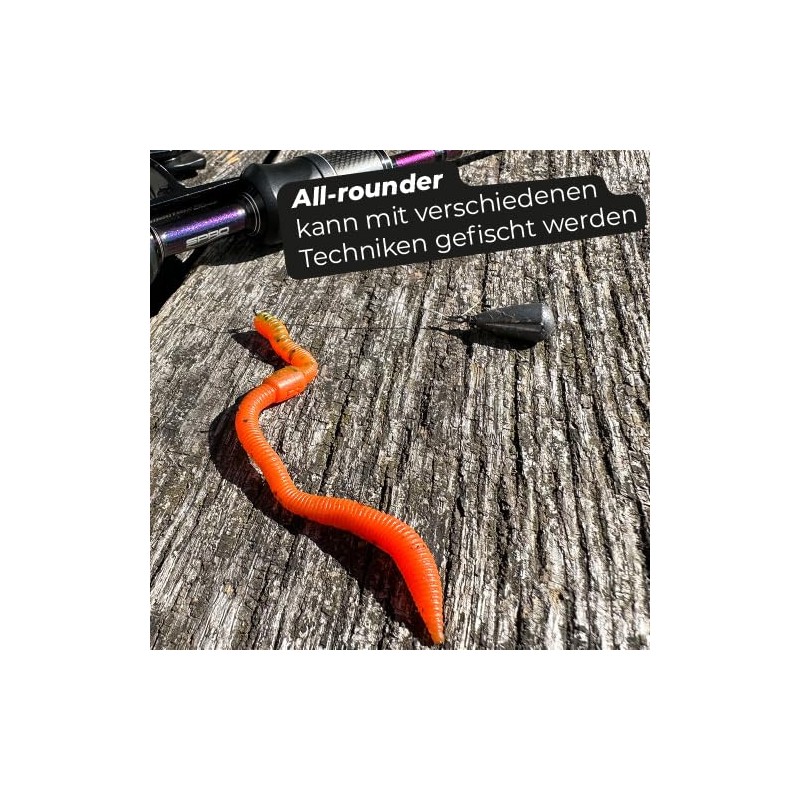 Spro Freestyle Twitch Worm Rubber Worm, Colour: Pearl